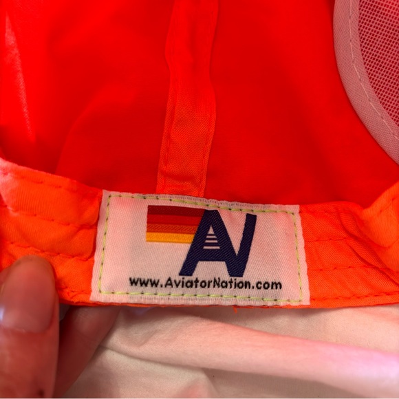 Aviator Nation Neon Orange Ski Naked Snapback Hat main image 4